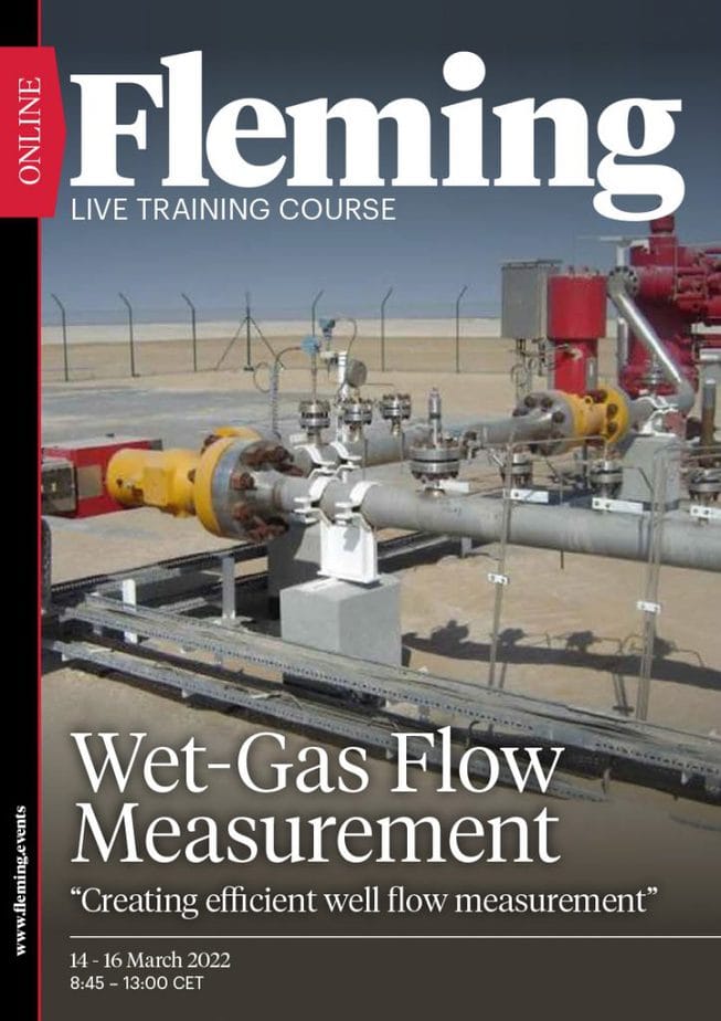 Wet Gas Flow Measurement online live training organized by Fleming Agenda Cover